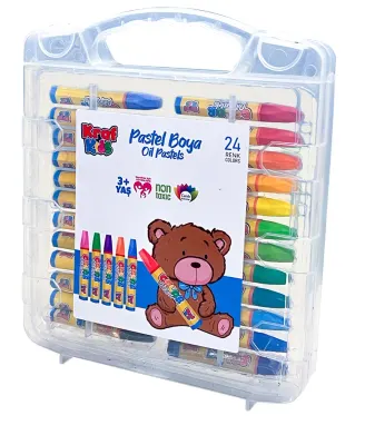 KRAF KIDS PASTEL BOYA 24 LÜ ÇANTALI KK525