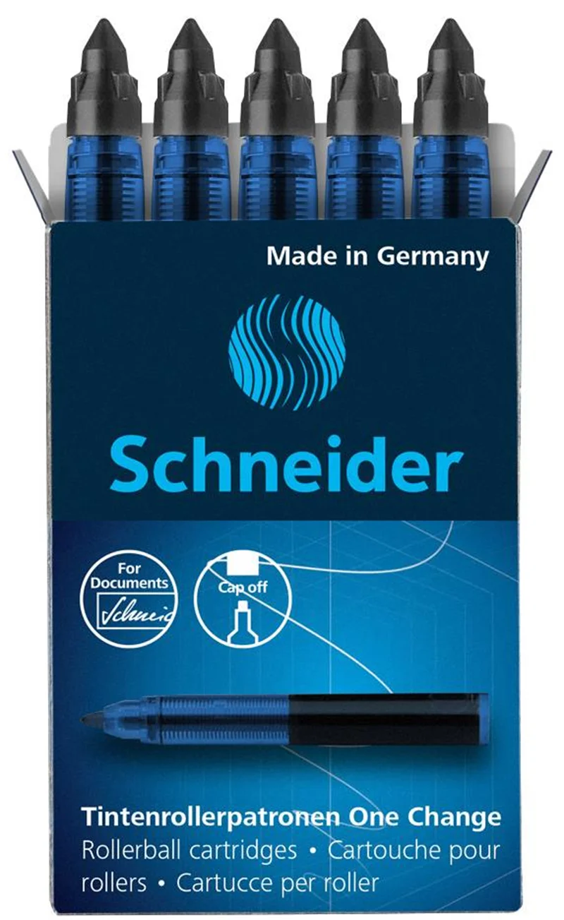 SCHNEIDER ROLLER KALEM  REFİLİ ONE CHANGE 5 Lİ KUTU SİYAH SCR360
