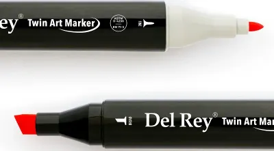 DEL REY GRAFİK MARKÖR TWIN MN-DR121 FLUORESCENT CORAL RED (Best)