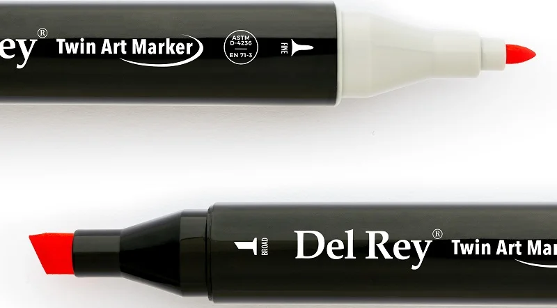 DEL REY GRAFİK MARKÖR TWIN MN-DR121 FLUORESCENT CORAL RED (Best)