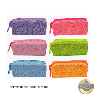 UNİCUS UNCS-955 BİG ZİP SWAROVSKİ TAŞLI PASTEL-NEON KALEM KUTUSU