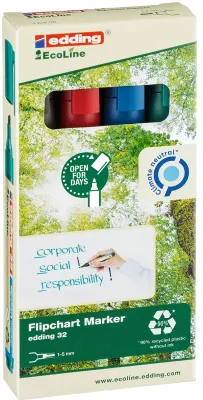 EDDING FLIPCHART KALEMİ ECOLINE E-32 4 LÜ SET