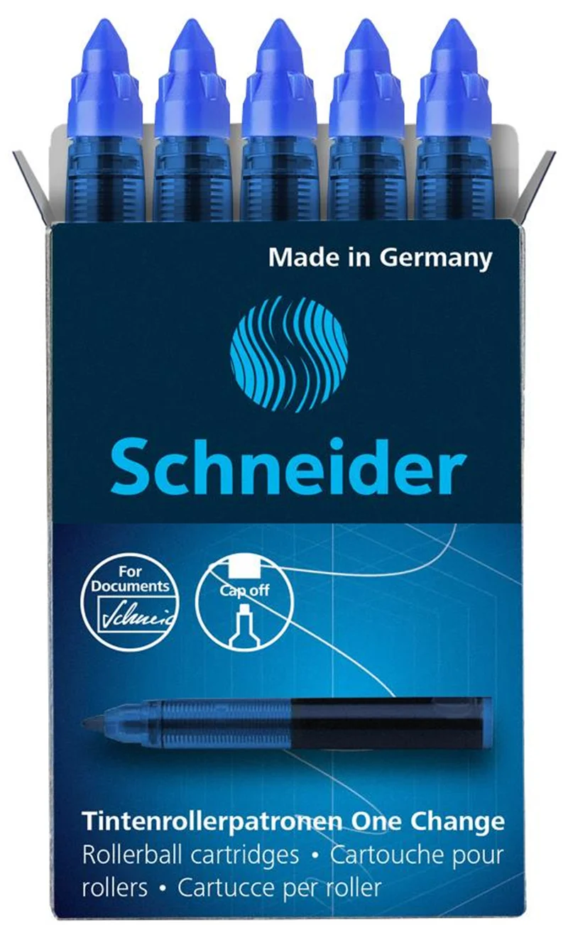 SCHNEIDER ROLLER KALEM  REFİLİ ONE CHANGE 5 Lİ KUTU MAVİ SCR362