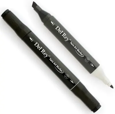 DEL REY GRAFİK MARKÖR TWIN MN-DRYS120 BLACK (Best)