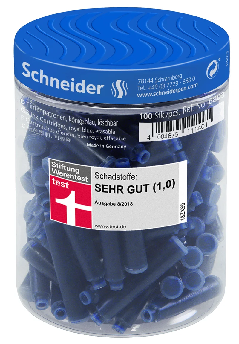 SCHNEIDER DOLMA KALEM KARTUŞU 100 LÜ KAVANOZ SCD206