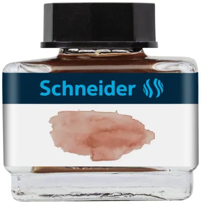 SCHNEIDER DOLMA KALEM MÜREKKEBİ CAM ŞİSE 15 ML 6937 AÇIK KAHVE SCD305