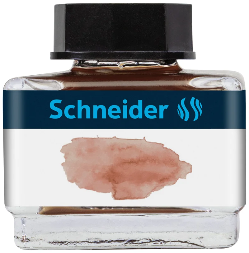 SCHNEIDER DOLMA KALEM MÜREKKEBİ CAM ŞİSE 15 ML 6937 AÇIK KAHVE SCD305