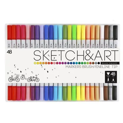 BRUNO VISCONTI BRUSH PEN SKETCH & ART 48 RENK 22-0101