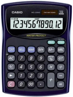 CASIO HESAP MAKİNESİ MASAÜSTÜ WM-220MS 12 HANE