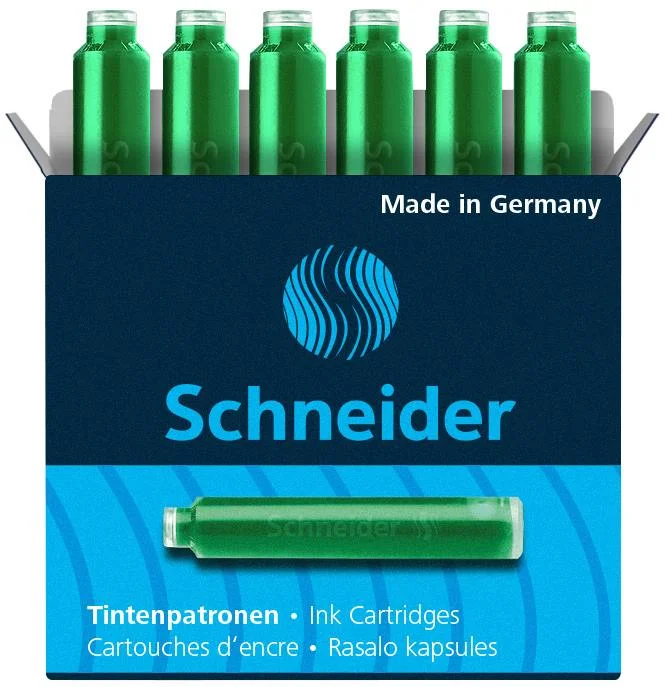 SCHNEIDER DOLMA KALEM KARTUŞU 6 LI YEŞİL SCD203