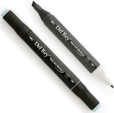 DEL REY GRAFİK MARKÖR TWIN MN-DRBG5 BLUE GREY (Best)