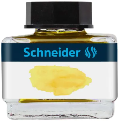 SCHNEIDER DOLMA KALEM MÜREKKEBİ CAM ŞİSE 15 ML 6935 SARI SCD303