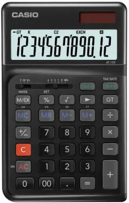 CASIO HESAP MAKİNESİ MASAÜSTÜ JE-12E-BK-W-DP