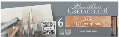 CRETACOLOR BLACK & WHİTE DRAWİNG SET PREMİUM ÇİZİM SETİ AHŞAP KUTU 25 PARÇA 40025