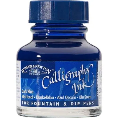 W&N KALİGRAFİ MÜREKKEBİ CALLIGRAPHY INK 30 ML DARK BLUE 222 WN-1111222