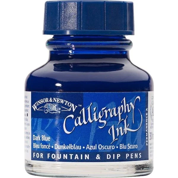 W&N KALİGRAFİ MÜREKKEBİ CALLIGRAPHY INK 30 ML DARK BLUE 222 WN-1111222