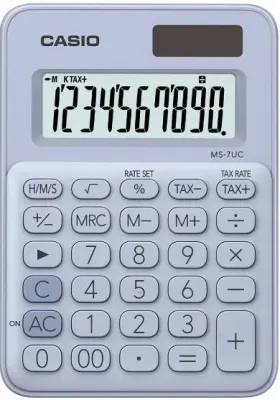 CASIO HESAP MAKİNESİ MASAÜSTÜ 10 HANE MS-7UC-LB