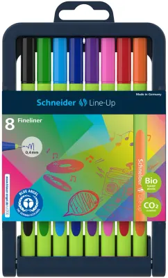 SCHNEIDER FİBER UÇLU KALEM LINE-UP 0.4 SET 8 Lİ KARIŞIK RENK SCT843