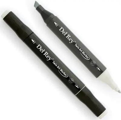 DEL REY GRAFİK MARKÖR TWIN MN-DRCG0.5 COOL GREY (Best)