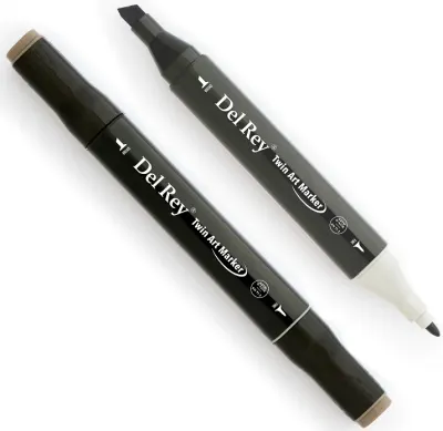 DEL REY GRAFİK MARKÖR TWIN MN-DRWG8 WARM GREY