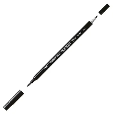 MARVY FIRÇA KALEM BRUSH PEN ÇİFT UÇLU 1800-001 BLACK