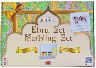 ARTDECO EBRU BOYASI SETİ 8 RENK x 30 ML BAŞLANGIÇ SETİ (A4 TEKNELİ) Y-016-ES5 (Best)