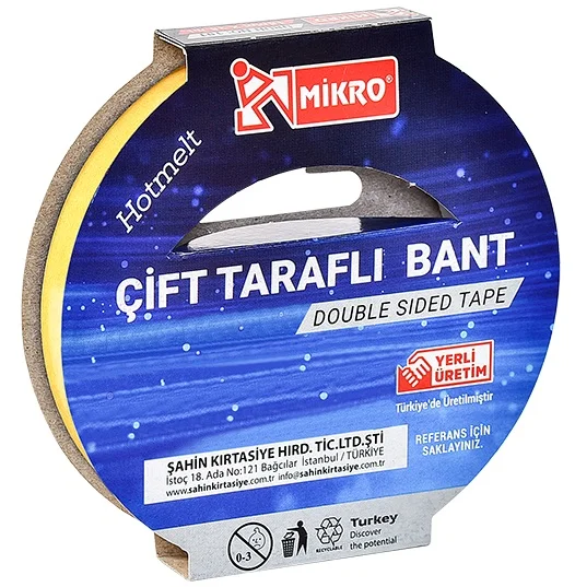 MİKRO ÇİFT TARAFLI BANT 15 MM x 25M BNT101