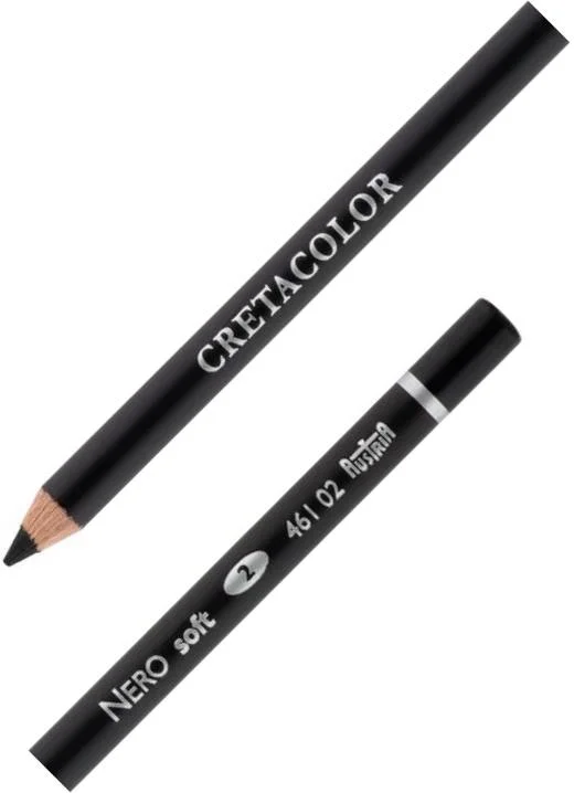 CRETACOLOR NERO PENCIL SOFT YAĞLI KÖMÜR KALEM 46102