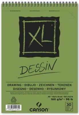 CANSON ÇİZİM BLOĞU XL DESSIN SPİRALLİ A5 160 GR 30 SF 400082841