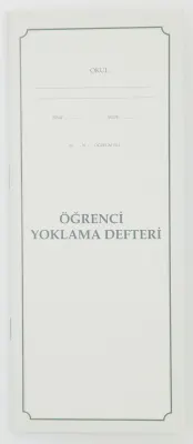 DİLMAN YOKLAMA DEFTERİ KARTON KAPAK (KURS VE YURTLAR İÇİN) 12x28 48 YP 5305