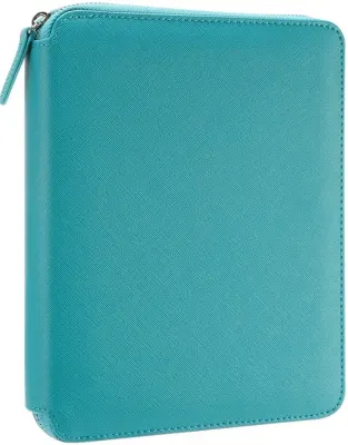 VJ DEFTER SOFIA ZIPPER FOLDER ORGANİZER 14.8x20 Cm. 120 Gr. 80 YP. ÇİZGİLİ TURKUAZ 7624