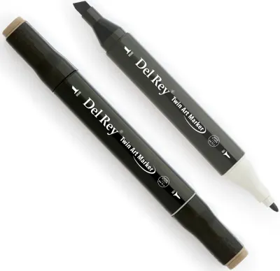 DEL REY GRAFİK MARKÖR TWIN MN-DRWG7 WARM GREY (Best)