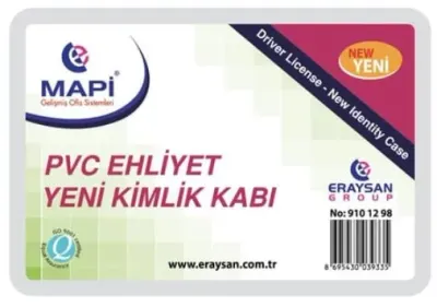 MAPİ PVC SERT EHLİYET- YENİ KİMLİK KABI 75Lİ PAKET 9101296
