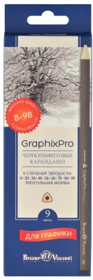 BRUNO VISCONTI KURŞUN KALEM DERECELİ KALEM SETİ GRAPHIXPRO 9 LU (B-9B) 21-0040