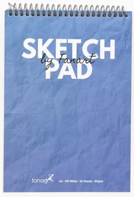 FANART ACADEMY ÇİZİM PAD SKETCH PAD SPİRALLİ A5 80 GR 50 YP MAVİ F-8681.A5 (Best)