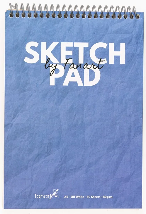 FANART ACADEMY ÇİZİM PAD SKETCH PAD SPİRALLİ A5 80 GR 50 YP MAVİ F-8681.A5 (Best)
