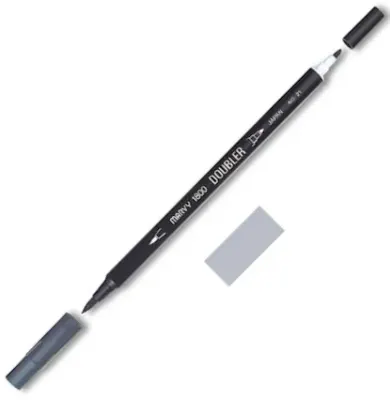 MARVY FIRÇA KALEM BRUSH PEN ÇİFT UÇLU 1800-012 GREY