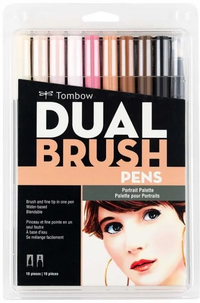 TOMBOW AB-T DUAL BRUSH PEN GRAFİK KALEMİ SETİ 10 RENK RETRO (217) T-AB-T-10CRE