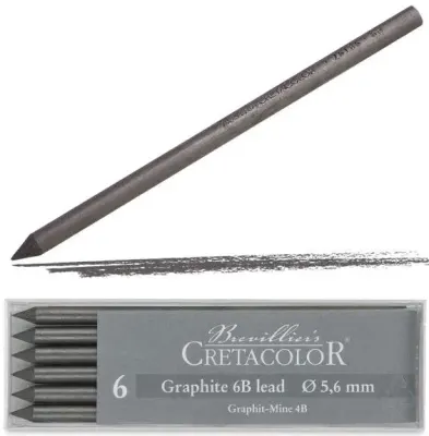 CRETACOLOR GRAPHİTE 6B PORTMİN UÇ 5,6MM 6'LI 26186