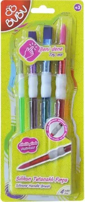 BU-BU SİLİKON FIRÇA TUTACAKLI 4 LÜ BUBU-FR0003
