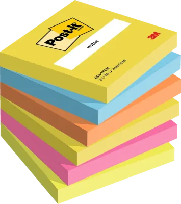 POST-IT YAPIŞKANLI NOT KAĞIDI ENERGETIC 76x76 100 YP 6 LI PAKET 654-TFEN 550600512200