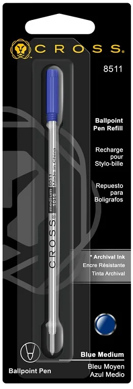CROSS TÜKENMEZ KALEM REFİLİ MEDIUM 6 LI PAKET MAVİ 8511D