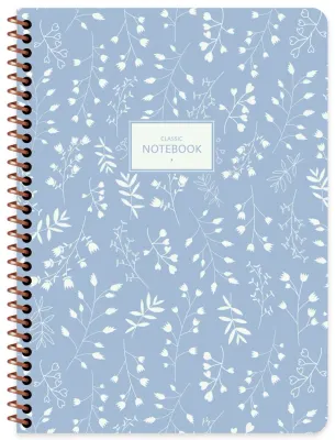 KESKİN DEFTER PASTEL FLORA 16,5x22,5 KARTON KAPAK SPİRALLİ 80 YP. DÜZ 384940