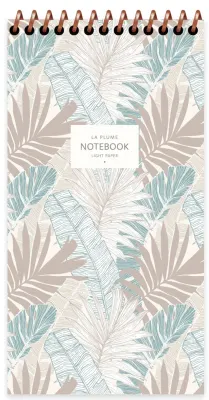 KESKİN DEFTER LA PLUME LEAVES 10x19 KARTON KAPAK SPİRALLİ 80 YP. ÇİZGİLİ 385260
