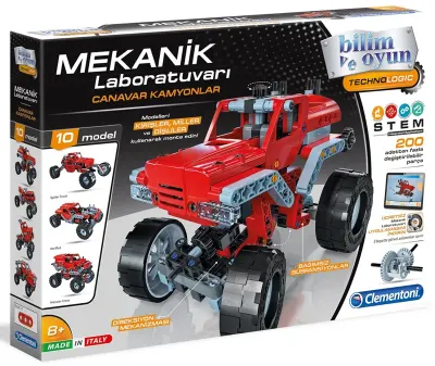 CLEMENTONI MEKANİK LABORATUVAR CANAVAR KAMYONLAR 64438