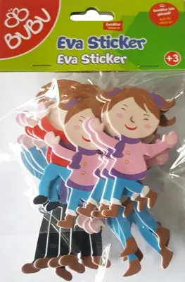 BU-BU EVA STICKER 3D RENKLİ KARIŞIK