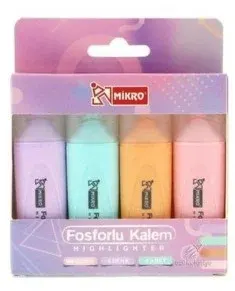 MİKRO FOSFORLU KALEM 604 MİNİ KARIŞIK RENK 4 LÜ 604-4