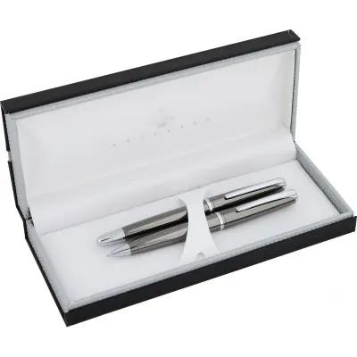 STEELPEN DOLMA KALEM+TÜKENMEZ KALEM SET SATURN SERİSİ TITANIUM 2358