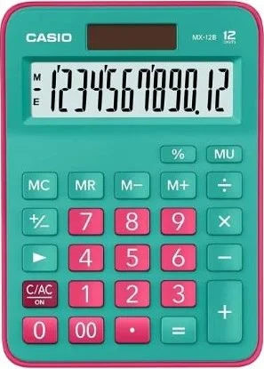 CASIO HESAP MAKİNESİ MASAÜSTÜ MX-12B-GNRD 12 HANE YEŞİL (Best)