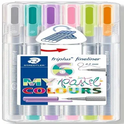 STAEDTLER FINELINER TRIPLUS SET 0.3 PASTEL RENKLER 6 LI 334 SB6CS10
